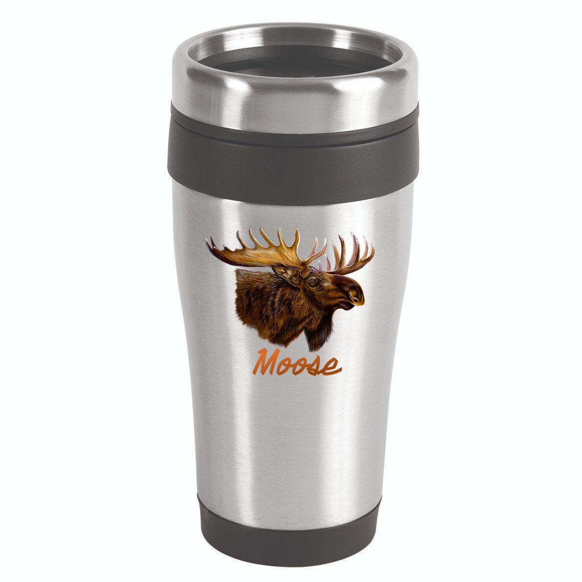 Wildlife - Moose Head Portrait 16oz Travel Tumbler