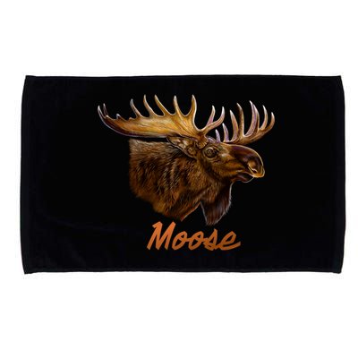 Wildlife - Moose Head Portrait Microfiber Hand Towel