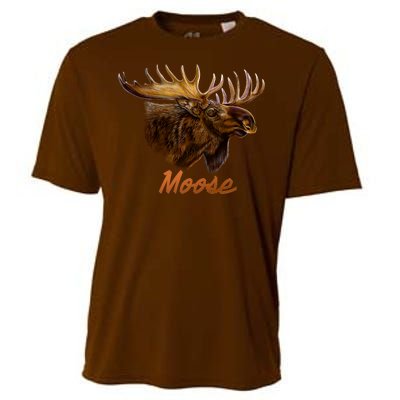 Wildlife - Moose Head Portrait Cooling Performance Crew T-Shirt