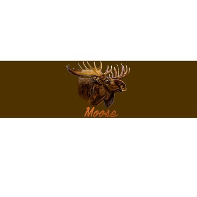 Wildlife - Moose Head Portrait Bumper Sticker