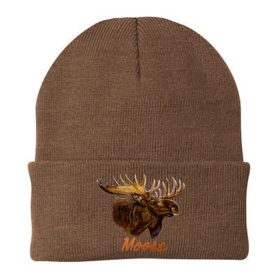 Wildlife - Moose Head Portrait Knit Cap Winter Beanie