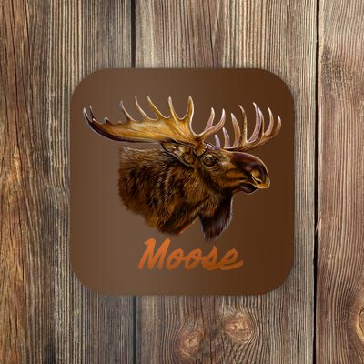 Wildlife - Moose Head Portrait Coaster