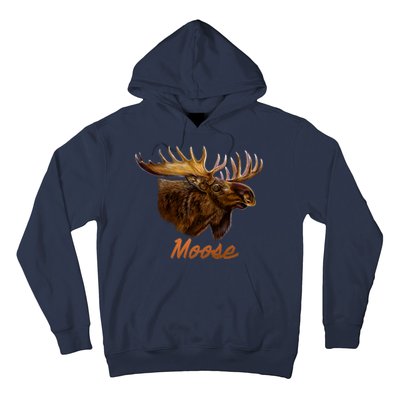 Wildlife - Moose Head Portrait Hoodie