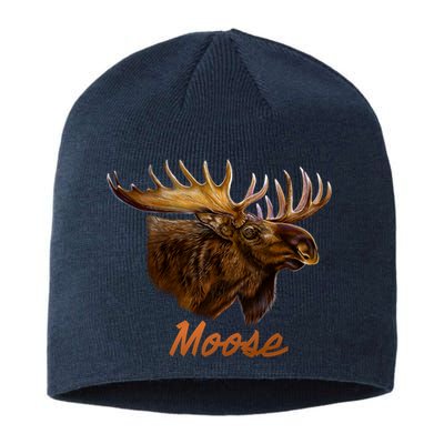 Wildlife - Moose Head Portrait Sustainable Beanie