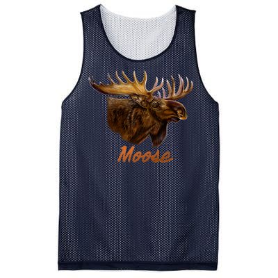 Wildlife - Moose Head Portrait Mesh Reversible Basketball Jersey Tank