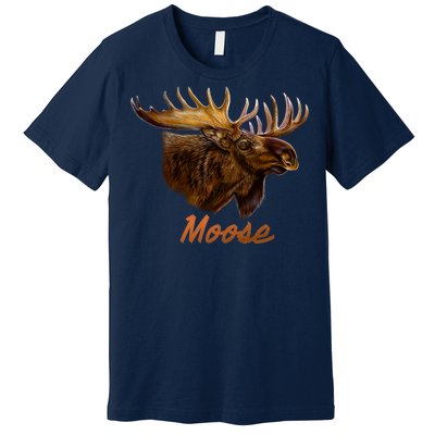 Wildlife - Moose Head Portrait Premium T-Shirt