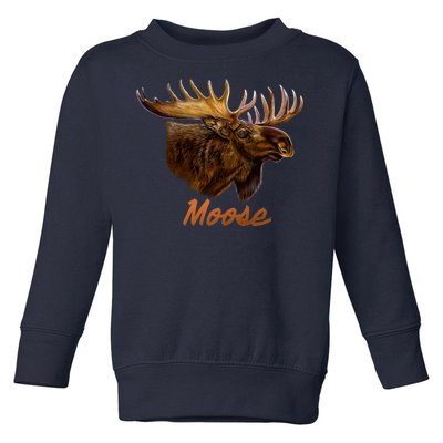 Wildlife - Moose Head Portrait Toddler Sweatshirt