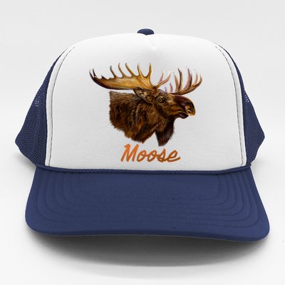 Wildlife - Moose Head Portrait Trucker Hat