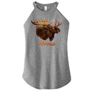 Wildlife - Moose Head Portrait Women's Perfect Tri Rocker Tank