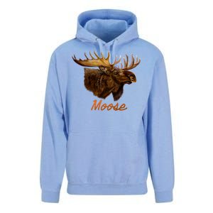 Wildlife - Moose Head Portrait Unisex Surf Hoodie