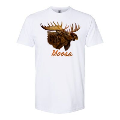 Wildlife - Moose Head Portrait Softstyle CVC T-Shirt