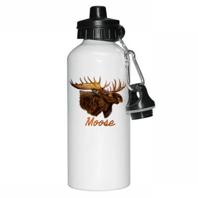 Wildlife - Moose Head Portrait Aluminum Water Bottle