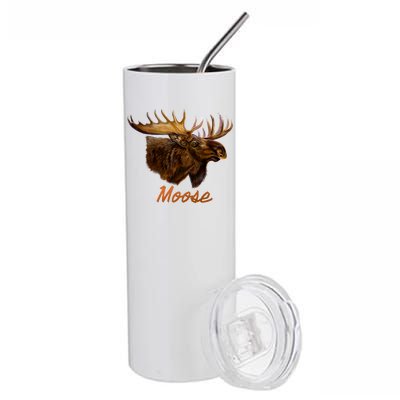 Wildlife - Moose Head Portrait Stainless Steel Tumbler