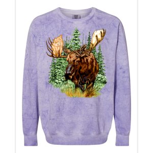 Wildlife - Moose Portrait Colorblast Crewneck Sweatshirt