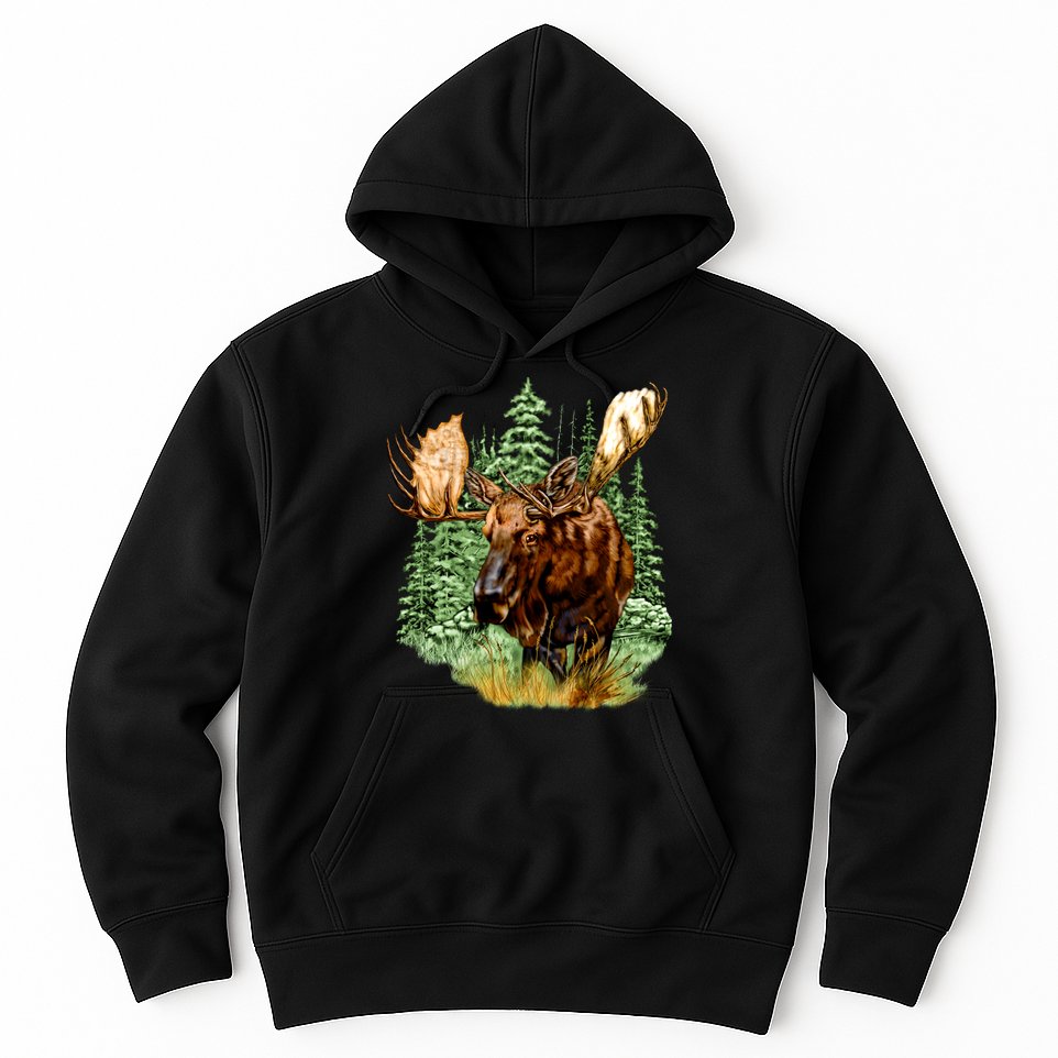 Wildlife - Moose Portrait Hoodie