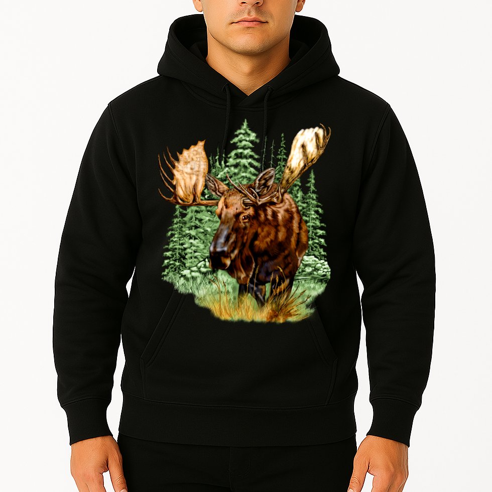Wildlife - Moose Portrait Hoodie