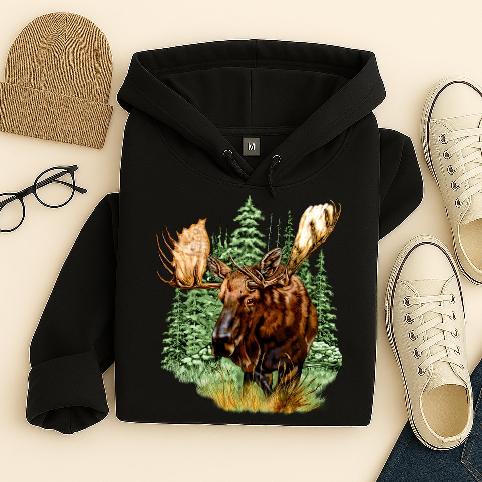 Wildlife - Moose Portrait Hoodie