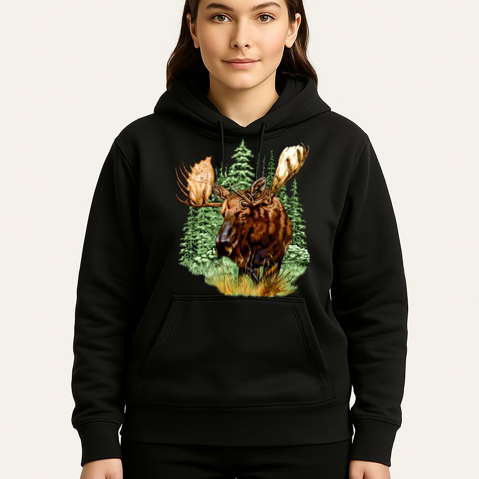 Wildlife - Moose Portrait Hoodie