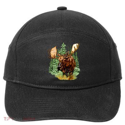 Wildlife - Moose Portrait 7-Panel Snapback Hat