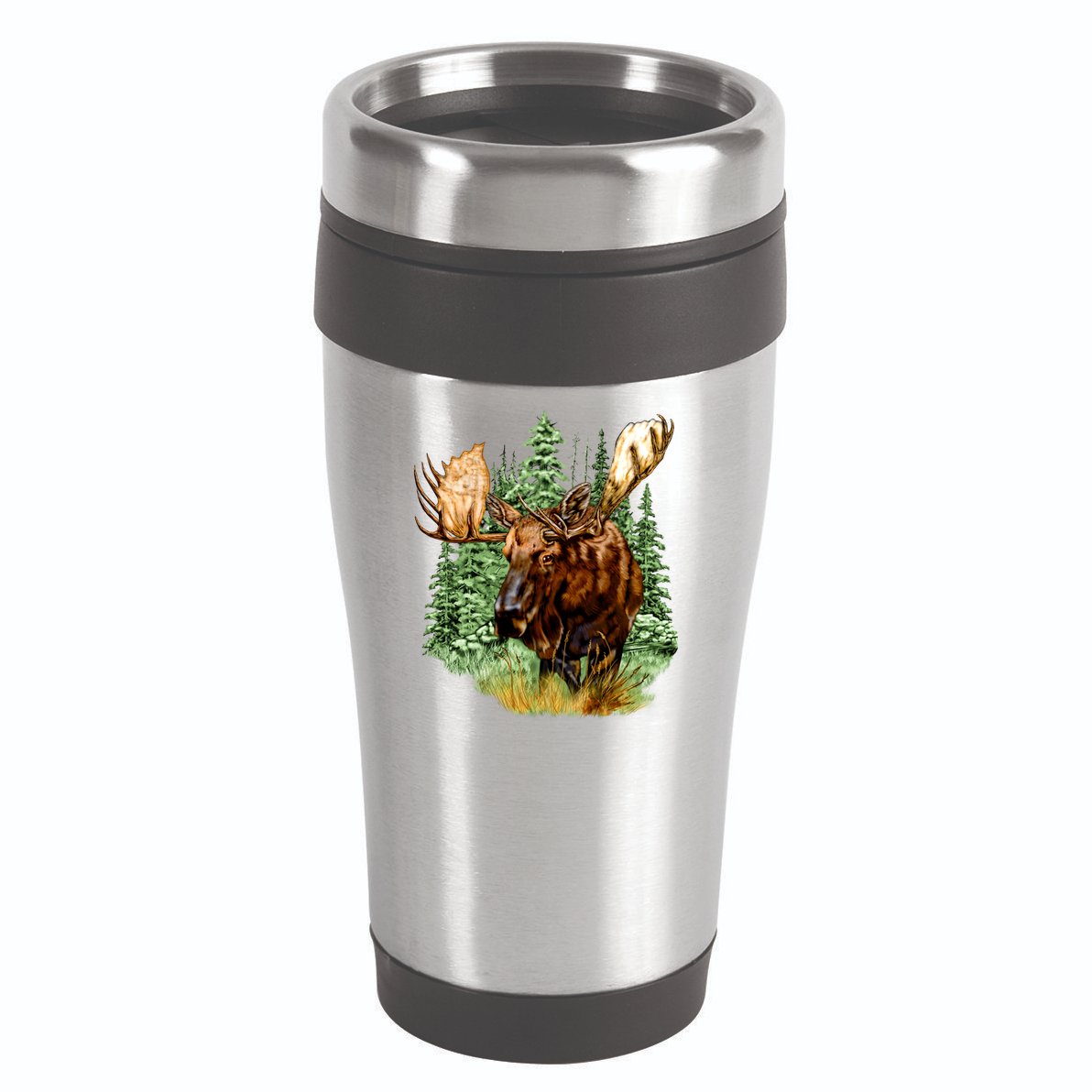 Wildlife - Moose Portrait 16oz Travel Tumbler