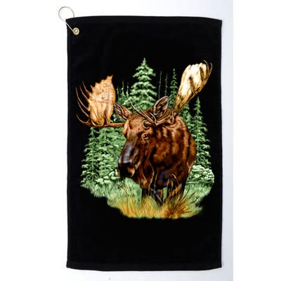 Wildlife - Moose Portrait Platinum Collection Golf Towel