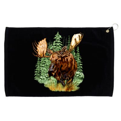 Wildlife - Moose Portrait Grommeted Golf Towel