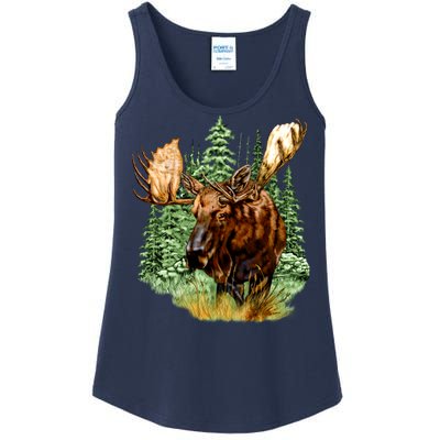 Wildlife - Moose Portrait Ladies Essential Tank