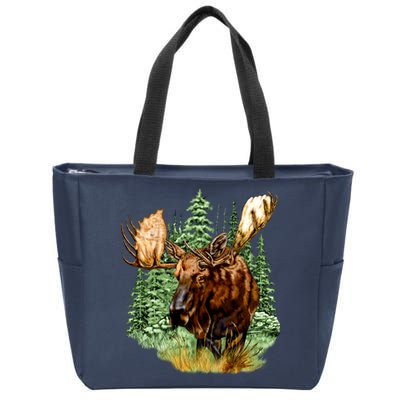 Wildlife - Moose Portrait Zip Tote Bag