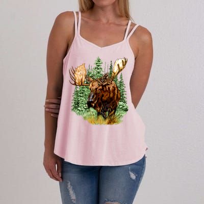 Wildlife - Moose Portrait Women's Strappy Tank