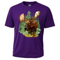 Wildlife - Moose Portrait Cooling Performance Crew T-Shirt
