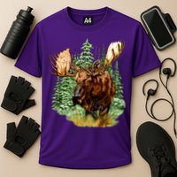 Wildlife - Moose Portrait Cooling Performance Crew T-Shirt