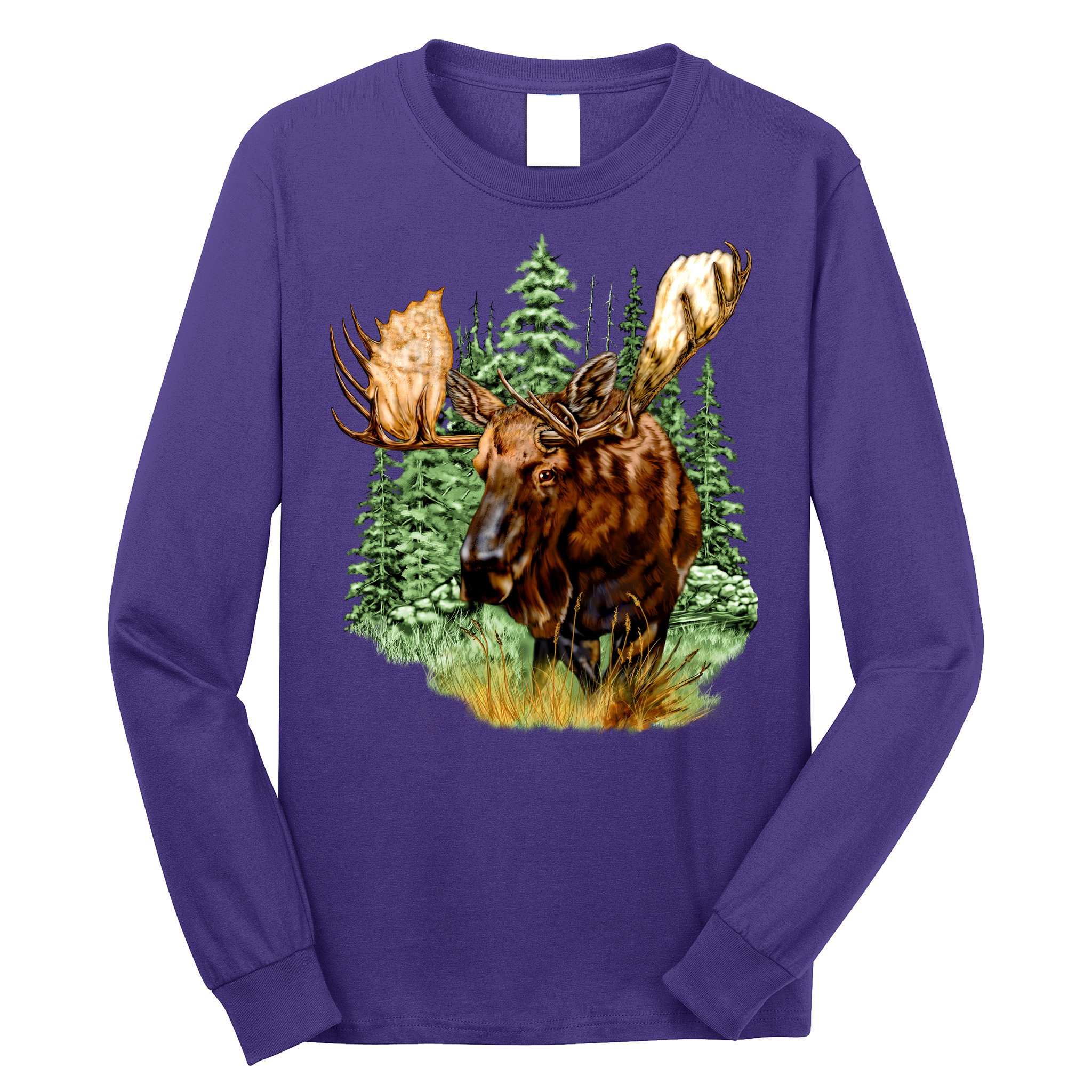 Wildlife - Moose Portrait Long Sleeve Shirt