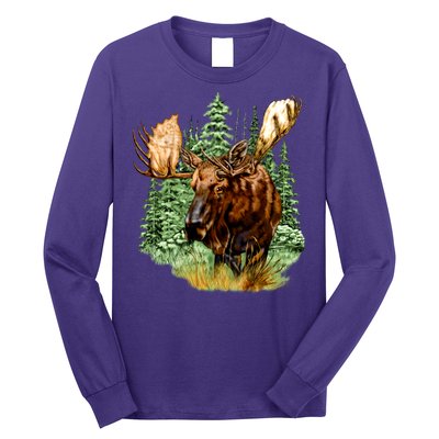 Wildlife - Moose Portrait Long Sleeve Shirt