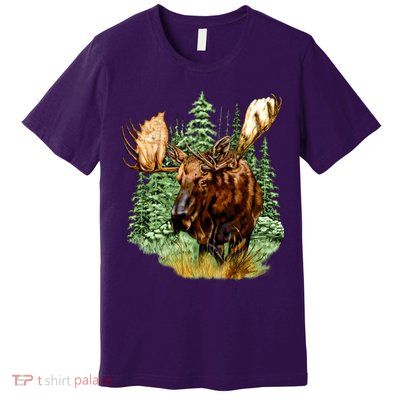 Wildlife - Moose Portrait Premium T-Shirt
