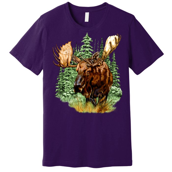 Wildlife - Moose Portrait Premium T-Shirt