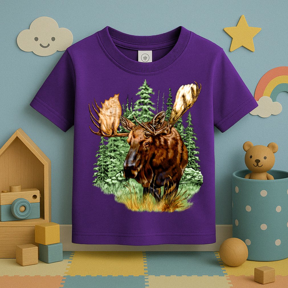 Wildlife - Moose Portrait Toddler T-Shirt