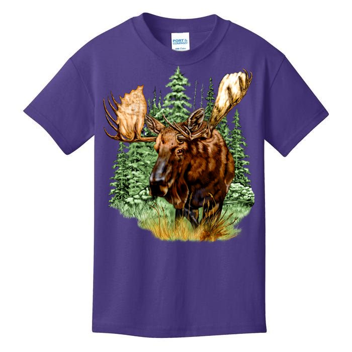 Wildlife - Moose Portrait Kids T-Shirt