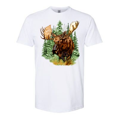 Wildlife - Moose Portrait Softstyle® CVC T-Shirt