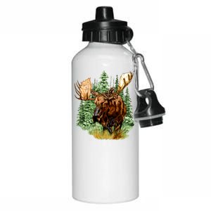 Wildlife - Moose Portrait Aluminum Water Bottle