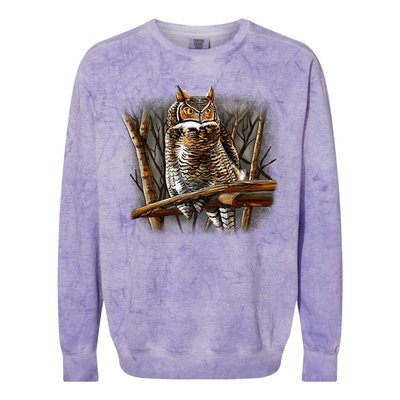 Wildlife - Owl Perched Colorblast Crewneck Sweatshirt