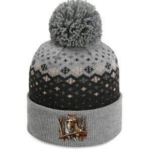 Wildlife - Owl Perched The Baniff Cuffed Pom Beanie