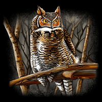 Wildlife - Owl Perched USA-Made Doggie Bandana