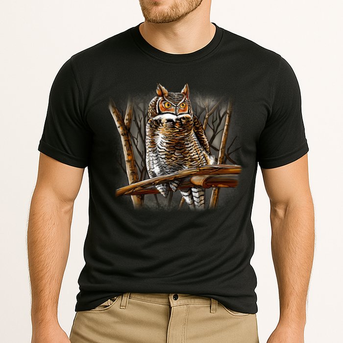 Wildlife - Owl Perched Cooling Performance Crew T-Shirt