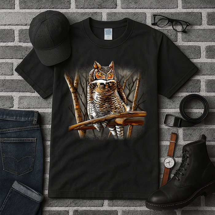Wildlife - Owl Perched Tall T-Shirt