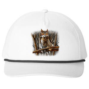 Wildlife - Owl Perched Snapback Five-Panel Rope Hat