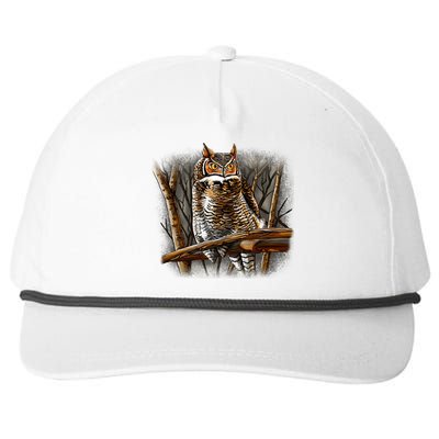 Wildlife - Owl Perched Snapback Five-Panel Rope Hat