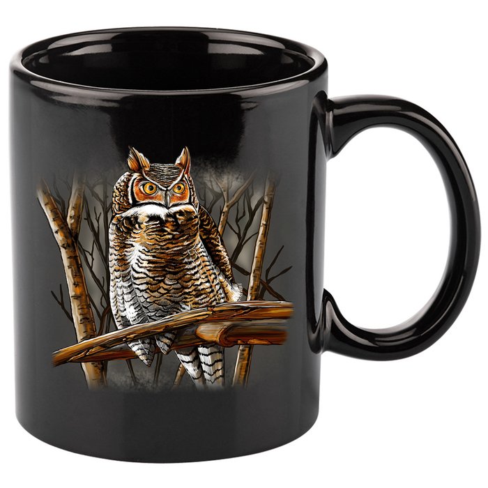 Wildlife - Owl Perched 11oz C Handle Ceramic Mug