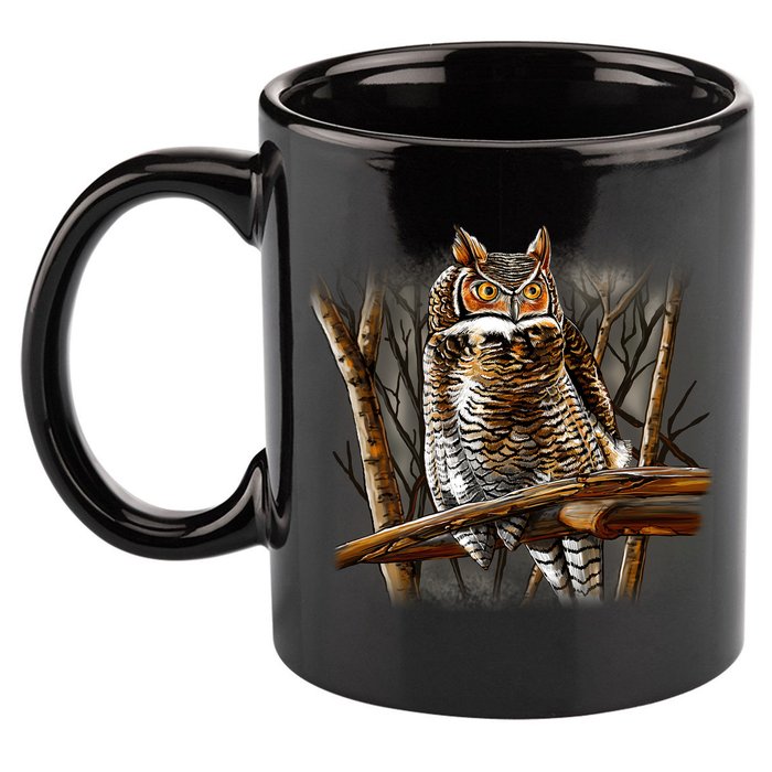 Wildlife - Owl Perched 11oz C Handle Ceramic Mug