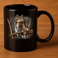 Wildlife - Owl Perched 11oz C Handle Ceramic Mug