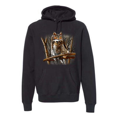 Wildlife - Owl Perched Premium Hoodie